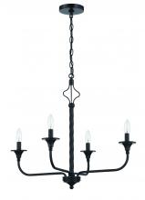 Craftmade 57024-FB - 4 Light Chandelier