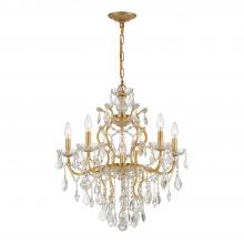 Crystorama 4455-GA-CL-SAQ - Filmore 6 Light Spectra Crystal Antique Gold Chandelier