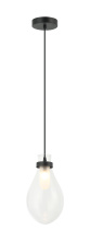 Matteo Lighting C31901MB - Seranna Matte Black Pendant