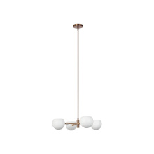 Matteo Lighting CX31704MWAG - Orb Matte White Pendant / Ceiling Mount
