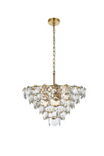 Elegant 1050D24SG - Adaline 24 inch Chandelier in Satin Gold