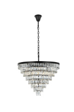 Elegant 1060D36BK - Josephine 36 inch Round Chandelier in Black