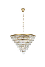 Elegant 1060D36SG - Josephine 36 inch Round Chandelier in Satin Gold