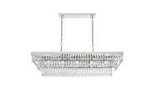 Elegant 1060G48C - Josephine 48 inch Rectangular Chandelier in Chrome