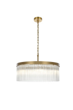 Elegant 1070D24SG - Harlow 24 inch Chandelier in Satin Gold