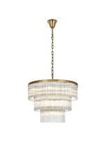 Elegant 1070G32SG - Harlow 32 inch Chandelier in Satin Gold