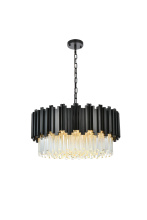 Elegant 3400D24BK - Willow 24 inch Chandelier in Black