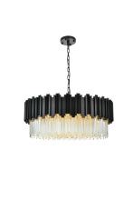 Elegant 3400D32BK - Willow 32 inch Chandelier in Black