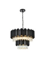 Elegant 3400G24BK - Willow 24 inch Chandelier in Black