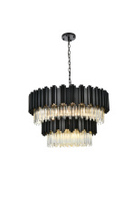 Elegant 3400G32BK - Willow 32 inch Chandelier in Black