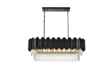 Elegant 3401G36BK - Willow 36 inch Chandelier in Black