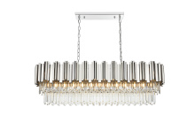 Elegant 3401G47C - Willow 47 inch Rectangular Chandelier in Chrome