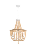 Elegant LD306D20BG - Jolie 20 inch Beaded Pendant in Beige