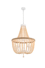 Elegant LD306D24BG - Jolie 24 inch Beaded Pendant in Beige