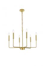 Elegant LD740D26BRA - Willa 26 inch Pendant Light in Brass