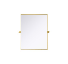 Elegant MR6H2432BRA - Amoura 24x32 Pivot Mirror in Brass