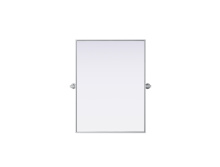 Elegant MR6H2432SIL - Amoura 24x32 Pivot Mirror in Silver