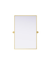 Elegant MR6H2436BRA - Amoura 24x36 Pivot Mirror in Brass
