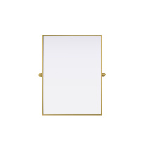 Elegant MR6H4030BRA - Amoura 40x30 Pivot Mirror in Brass