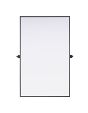 Elegant MR6H4830BLK - Amoura 48x30 Pivot Mirror in Black