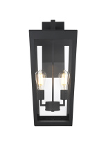 Elegant OD405W24BK - William 10 inch Outdoor Wall Sconce in Black
