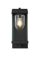 Elegant OD409W17BK - Keaton 7 inch Outdoor Wall Sconce in Black