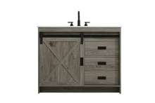 Elegant VF90542RG - Austin 42 inch Single Bathroom Vanity in Rustic Grey