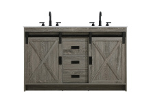 Elegant VF90554DRG - Austin 54 inch Double Bathroom Vanity in Rustic Grey