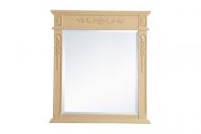 Elegant VM13236LT - Wood frame mirror 32 inch x 36 inch in Light Antique Beige