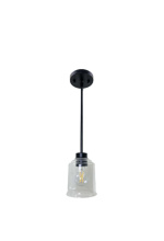 HOMEnhancements 21501 - Acheron 1-Light Clear Glass Mini Pendant - MB