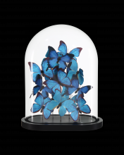 Currey 1200-0897 - Rue de Bac Blue Large Butterflies